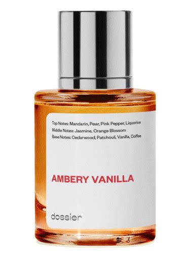 dossier ambery vanilla perfume.